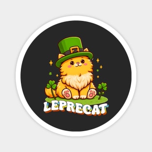 Leprecat Funny Cat St. Patricks Day Magnet